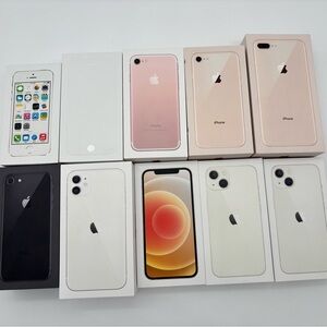 10 Boxes Apple iPhone 13, 12, 11, 8, 8 Plus, 7, 6, 5s EMPTY BOX ONLY Lot Gold